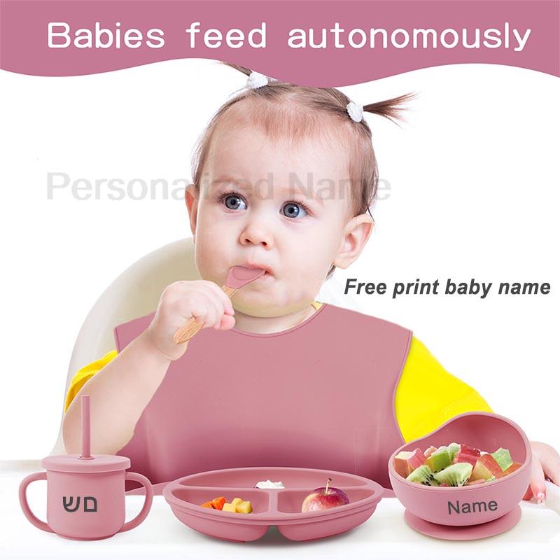 6Pcs Silicone Tableware For Ki - Baby Food Menu recension och pris