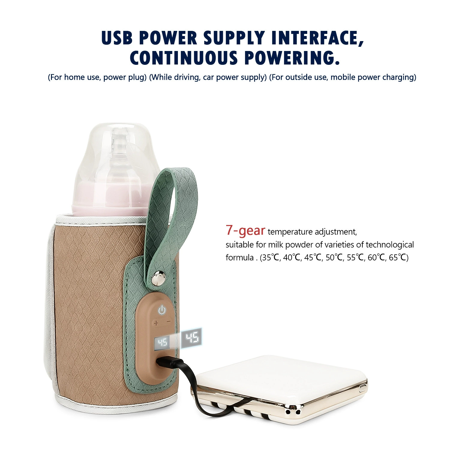 Baby Bottle Warmer Bag USB Pow - Baby Food Warmer recension och pris