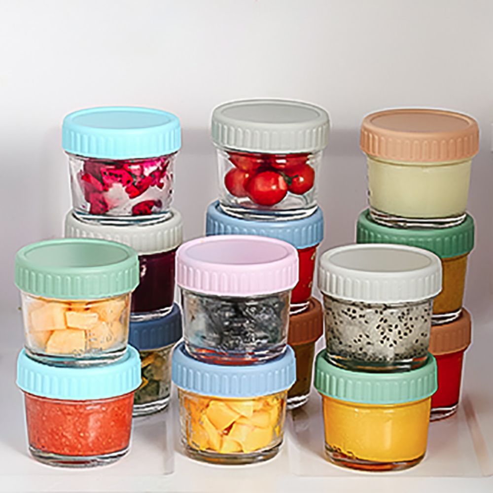 6pcs Glass Baby Food Jar Reusa - Baby Food Jars With Lids recension och pris