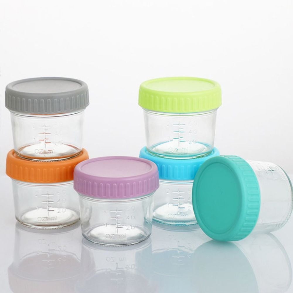 6pcs Glass Baby Food Jar Reusa - Baby Food Jars With Lids recension och pris