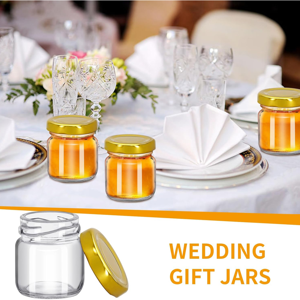 1.5 oz Round Mini Clear Honey  - Baby Food Jars With Lids recension och pris