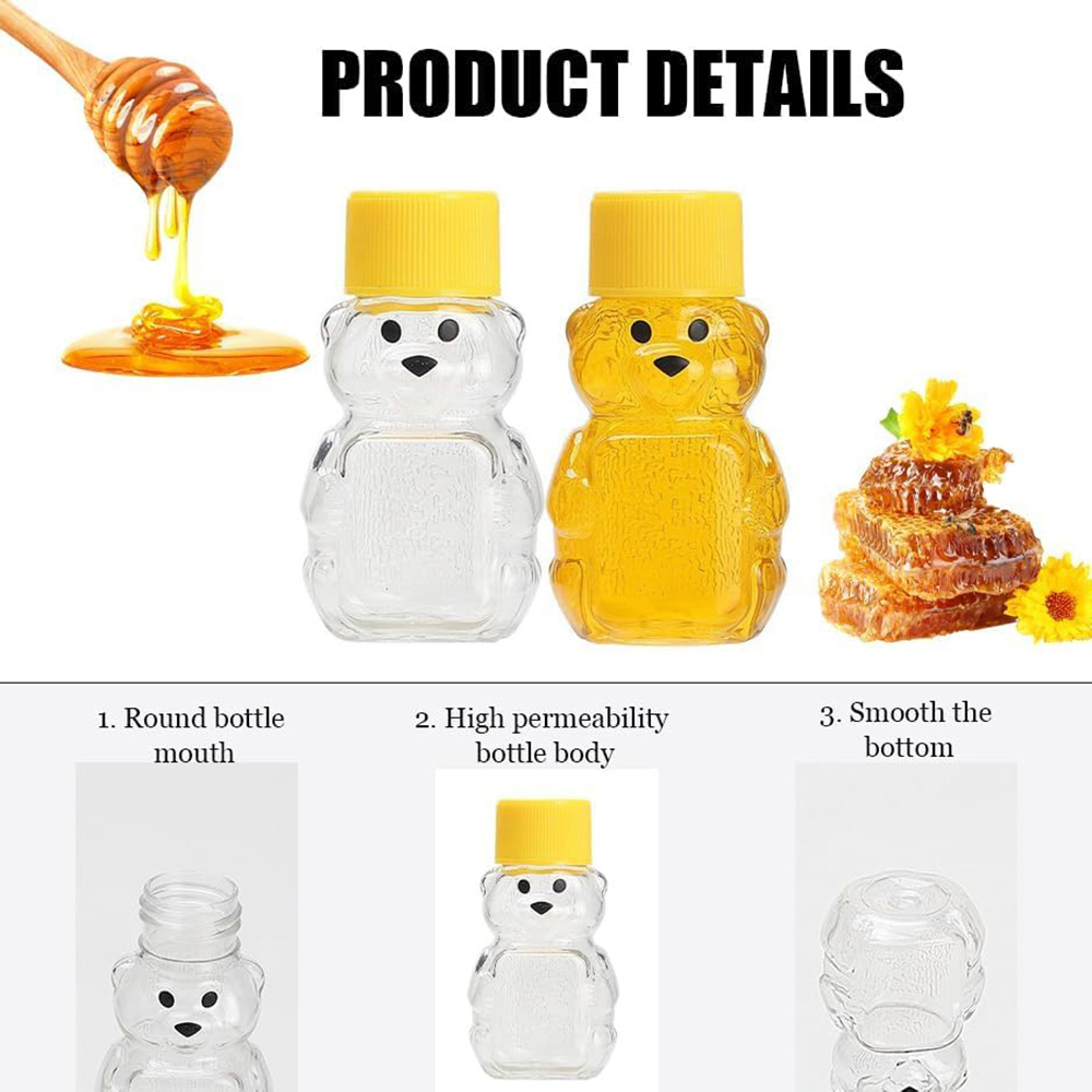 24 PCS 2 oz Plastic Honey Bear - Baby Food Jars With Lids recension och pris