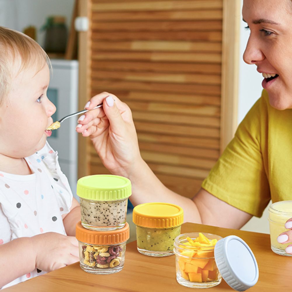 6pcs Multipurpose Glass Baby F - Baby Food Jars With Lids recension och pris