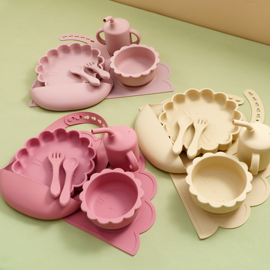 7PCS Baby Silicone Tableware S - Baby Food Menu recension och pris