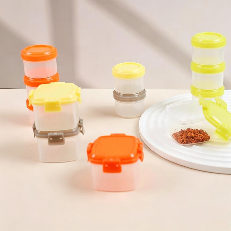 4Pcs Stackable PP Mini Food Ja - Baby Food Jars With Lids recension och pris