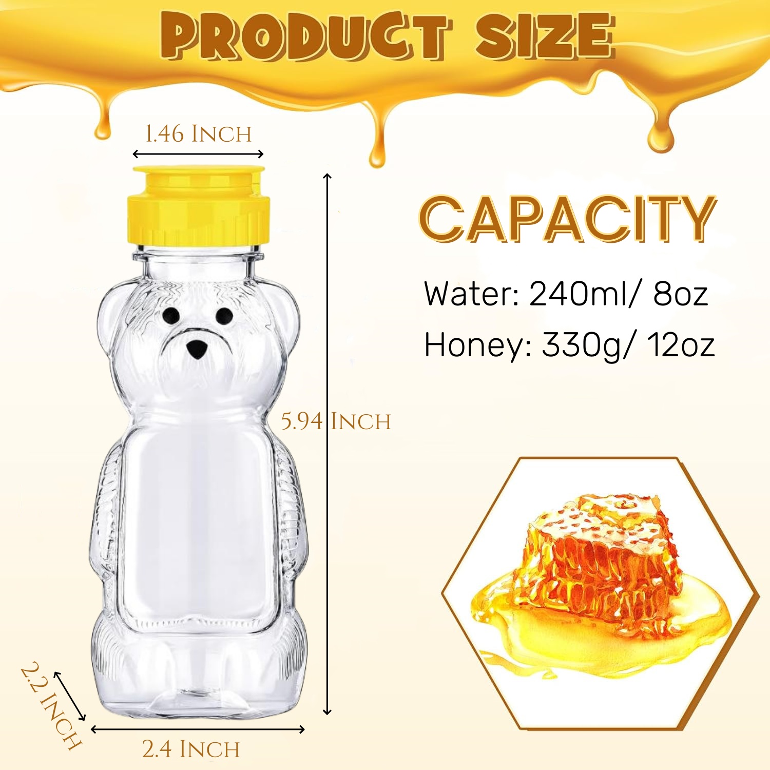 12-36pcs Plastic Bear Honey Ja - Baby Food Jars With Lids recension och pris