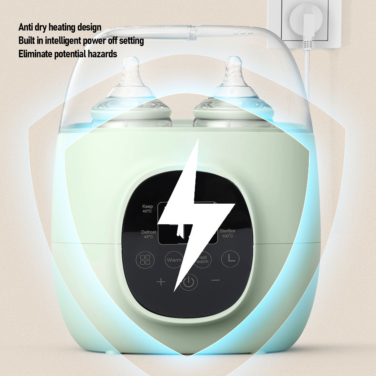 Baby Bottle Warmer 200W PP Mul - Baby Food Warmer recension och pris