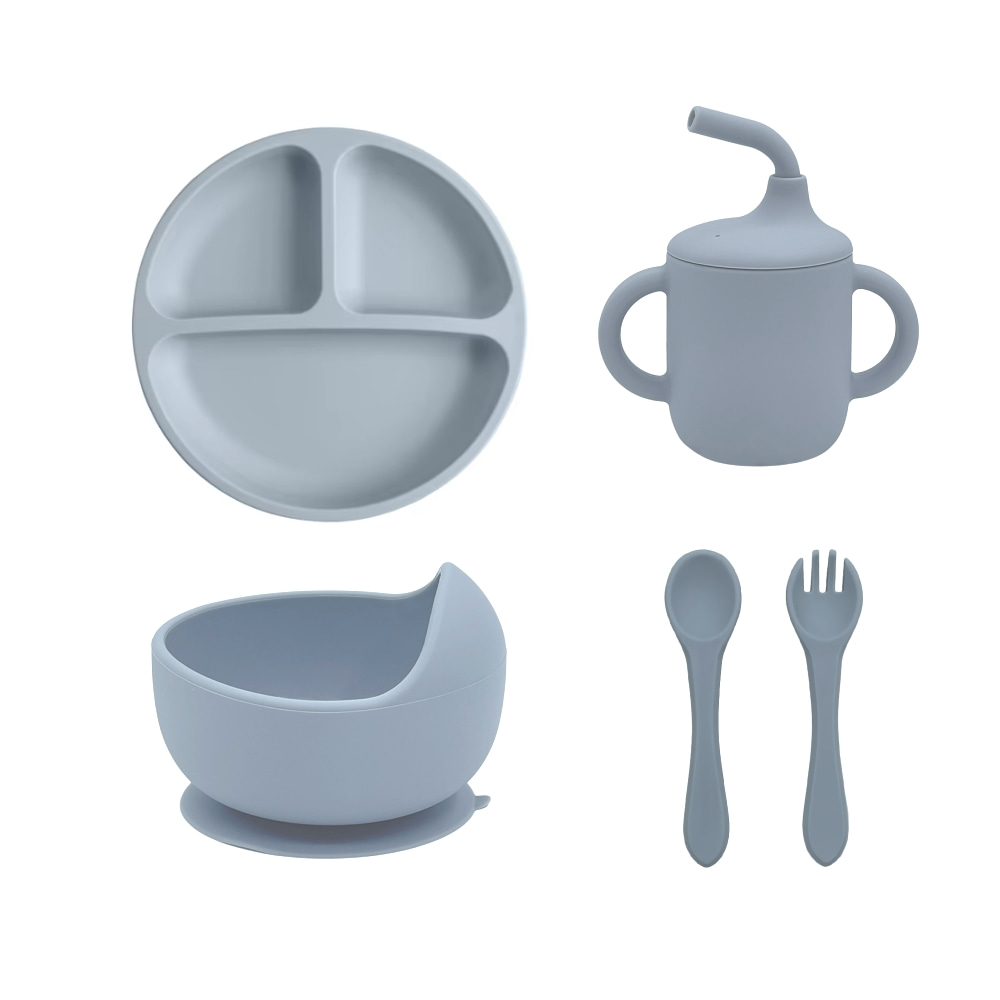 5pcs Silicone Baby Feeding Set - Baby Food Menu recension och pris